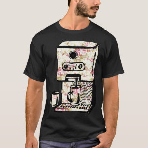 Floral Coffee Machine T-Shirt