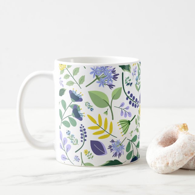 Floral Coffee Mug (With Donut)