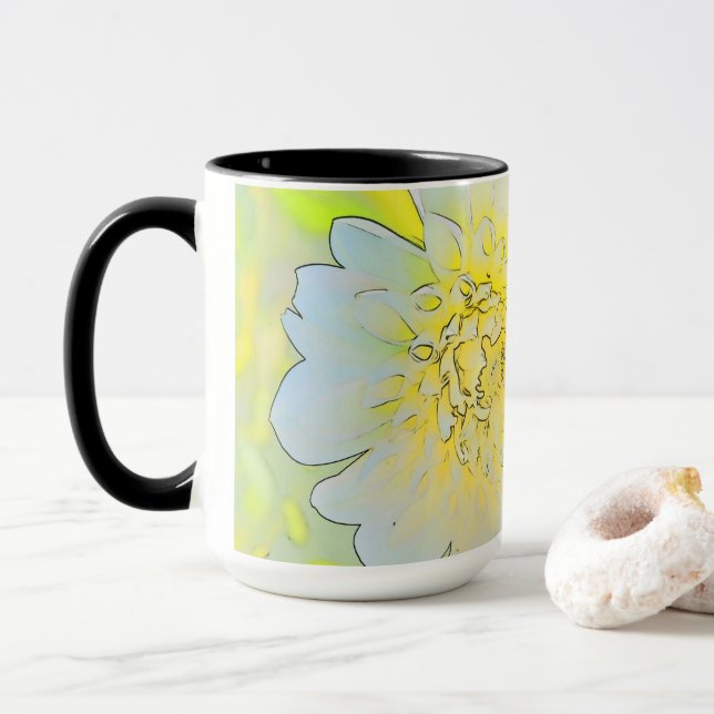 Floral Coffee Mug (With Donut)