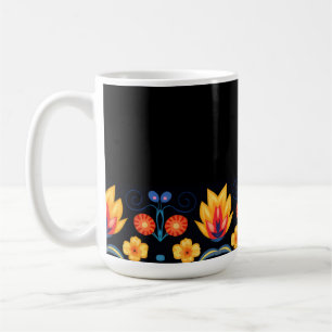 floral coffee mug