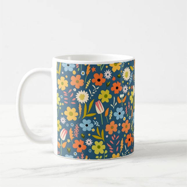  floral coffee mug (Left)