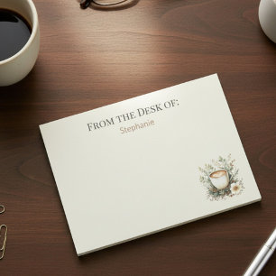 Floral Coffee Mug Personalised Post-it Notes