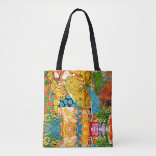 Floral Collage All Over Tote Bag