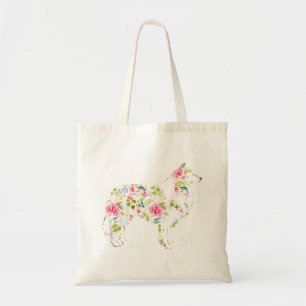 Floral Collie BFFL Tote Bag