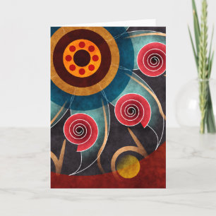 Floral Colour Abstract Vector Art Greeting Card