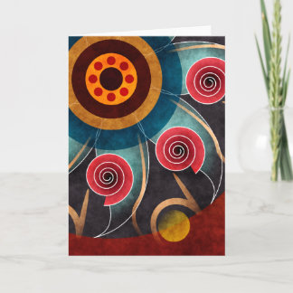 Floral Colour Abstract Vector Art Greeting Card