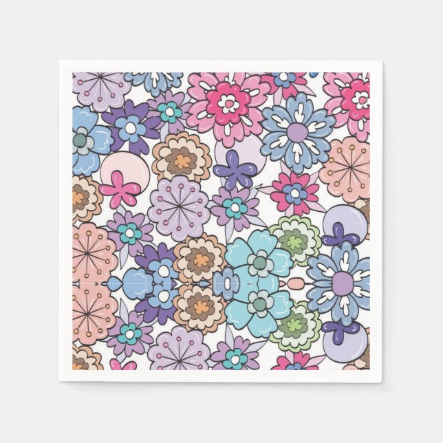 Floral colour pattern napkin (Front)