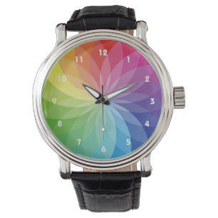 Floral Colour Wheel Design Watch