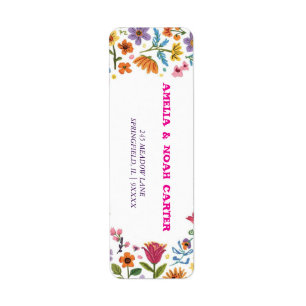 Floral Colourful Easter BRUNCH & HUNT Return Address Label