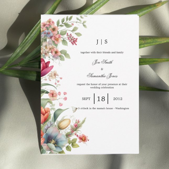 floral colourful summer invitation (Creator Uploaded)