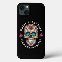 Floral Colours Skull Motivational & Inspirational