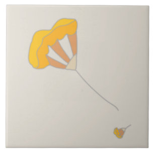 Floral composition design ceramic tile