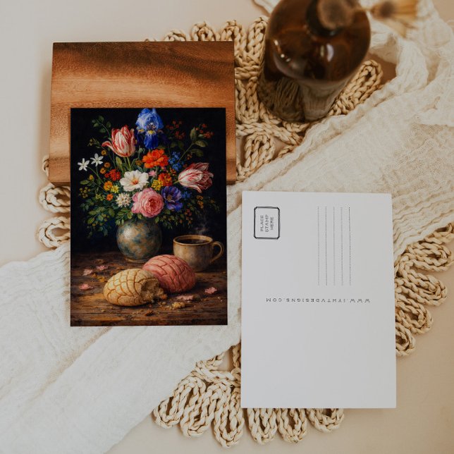 Floral Concha Still Life Art Postcard (Creator Uploaded)
