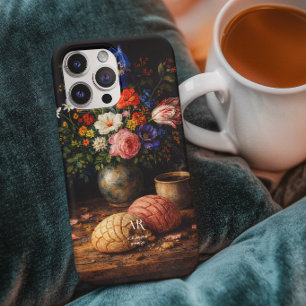 Floral Concha Still Life   Monogram iPhone 15 Pro Max Case
