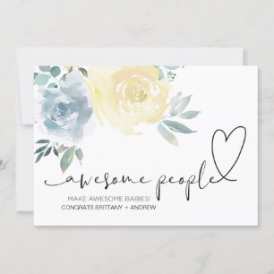 Floral Congratulations Pregnancy Congrats New Baby Card
