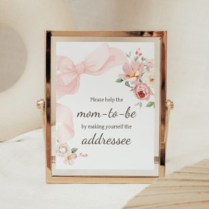 Floral Coquette Baby in Bloom Envelope Station Poster