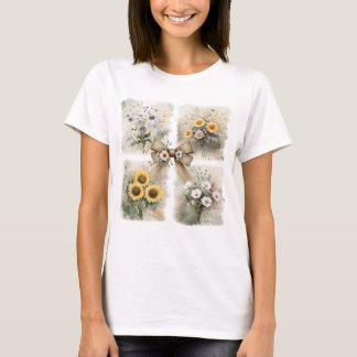 Floral Coquette Bow Brush Stroke Shirt