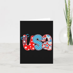Floral Coquette Usa Independence Day 4th Of July M Card