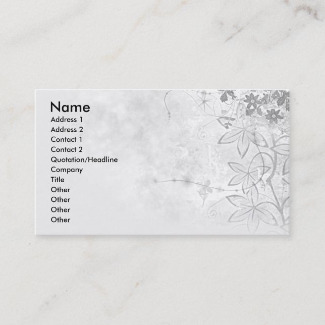 Floral-Corner-Business-Card Business Card (Front)