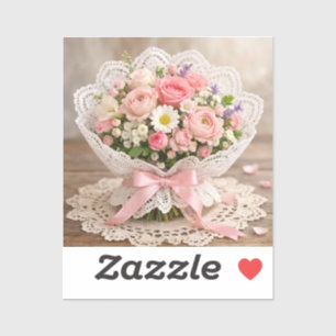Floral Corner Wedding Napkin