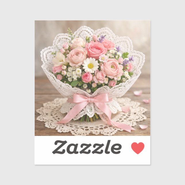 Floral Corner Wedding Napkin (Sheet)