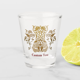 Floral Corset Damask Icon Shot Glass