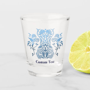 Floral Corset Damask Icon Shot Glass
