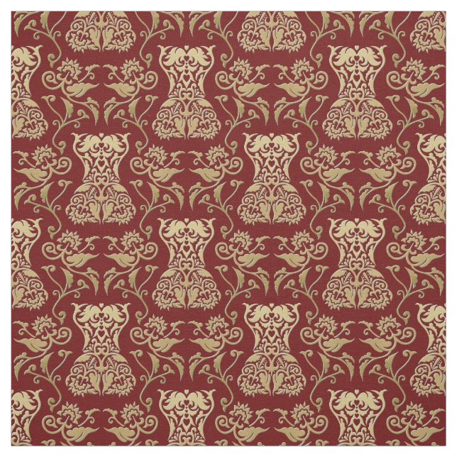 Floral Corset Damask Pattern Fabric (Swatch)