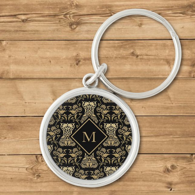 Floral Corset Damask Pattern Key Ring (Creator Uploaded)