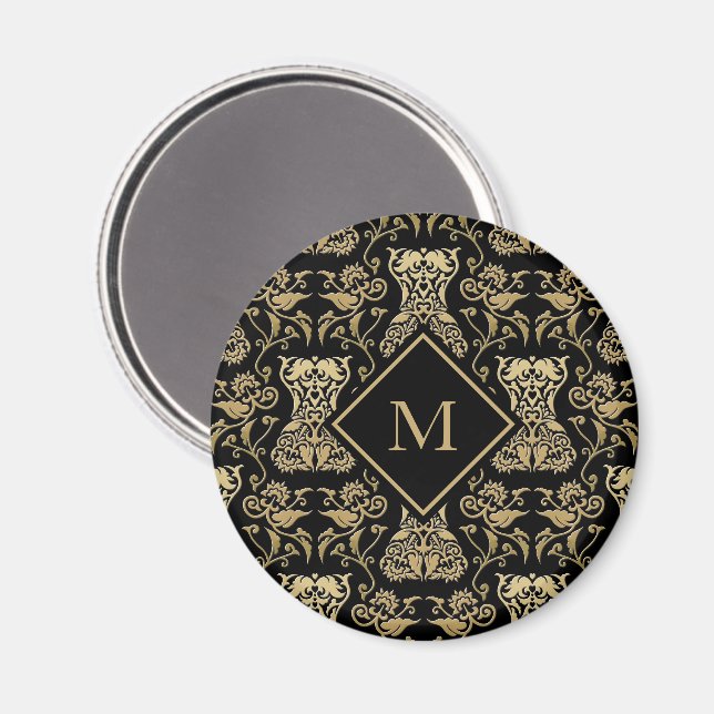 Floral Corset Damask Pattern Magnet (Front/Back)