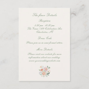 Floral Cottage Garden Wedding Enclosure Card