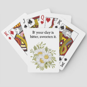 floral cottagecore garden playing cards