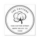 Floral Cotton Boll | Return Address