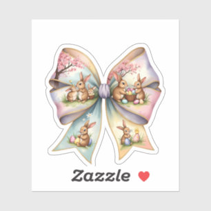 Floral Cottontail Bunny Coquette Bow Rabbit Easter