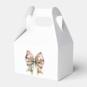 Floral Cottontail Bunny Coquette Bow Rabbit Easter Favour Box