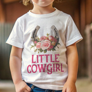 Floral Cowgirl Baby Pregnancy Announcement T-Shirt
