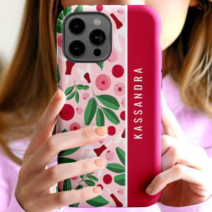 Floral Cranberries Custom Personalised Name iPhone 15 Case