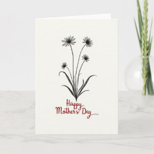 Floral Cream Background Card