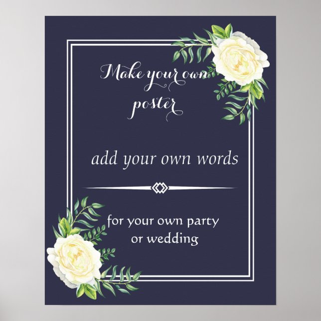 Floral Create your own poster print (Front)