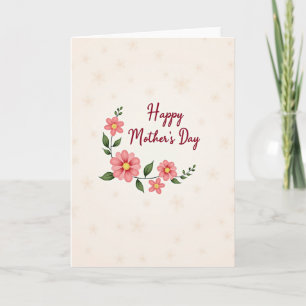 Floral Crescent Mothers Day Card