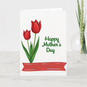 Floral Crimson Greeting Card