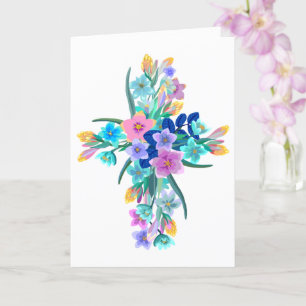 Floral Cross Card