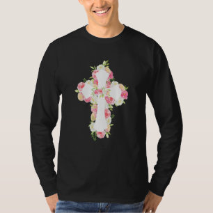 Floral Cross Crucifix God Bible Christ Christian 2 T-Shirt