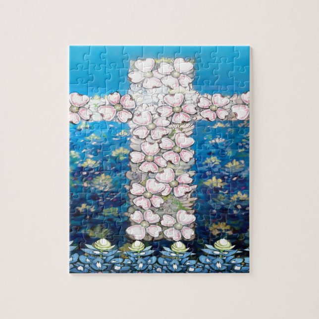 Floral Cross Jigsaw Puzzle (Vertical)