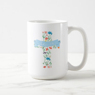 Floral Cross John 3:16 Coffee Mug