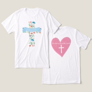 Floral Cross John 3:16 Unisex Tri-Blend Shirt