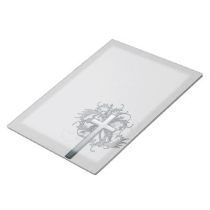 Floral Cross Notepad
