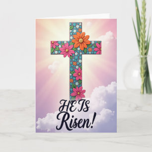 Floral Cross Pattern Card