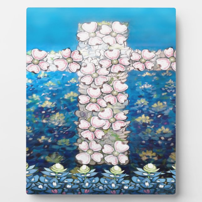 Floral Cross Plaque (Front)