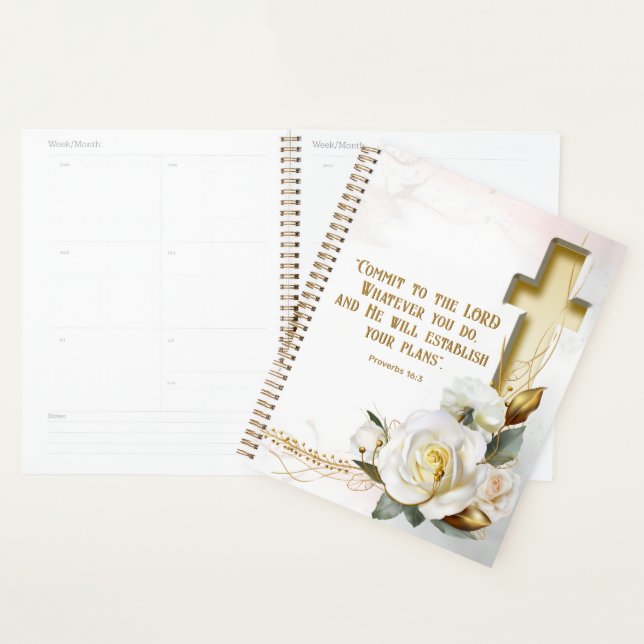 Floral Cross Scripture Planner (Display)